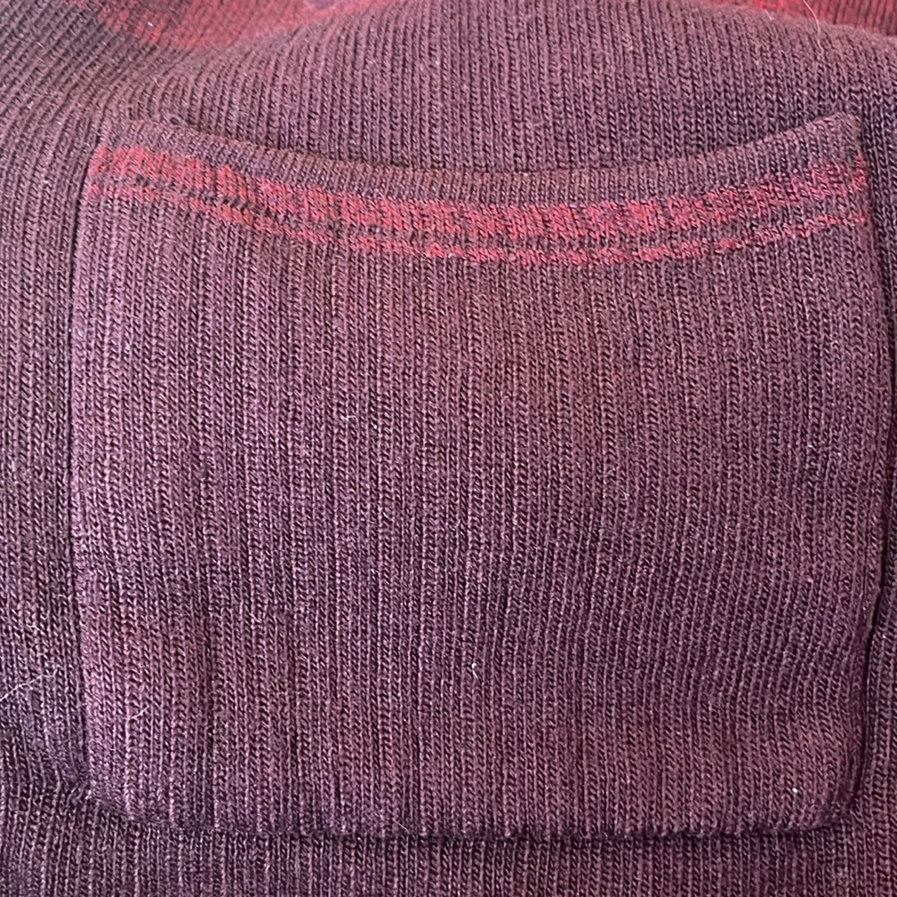 Vintage Burgundy 3/4 sleeve Sweater/Cardigan Button up w/beads & embroidery - Picture 10 of 15